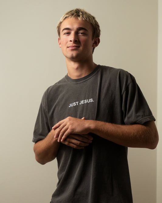 Just Jesus. Charcoal Shirt