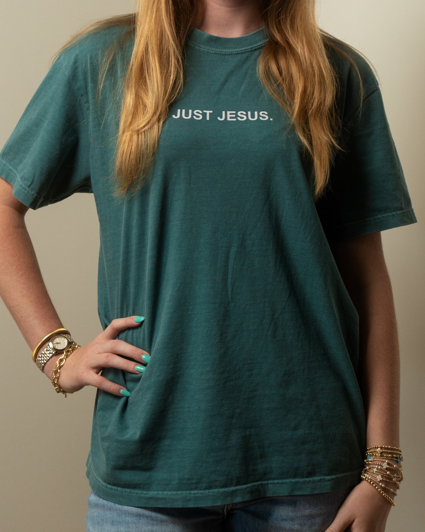 Just Jesus. Emerald Shirt